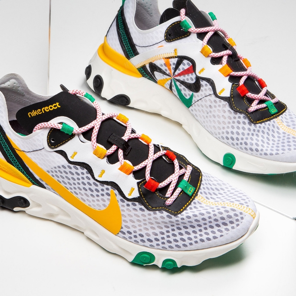 New Nike React Element 55 Sunburst Pack shoes - Picture 2 of 6